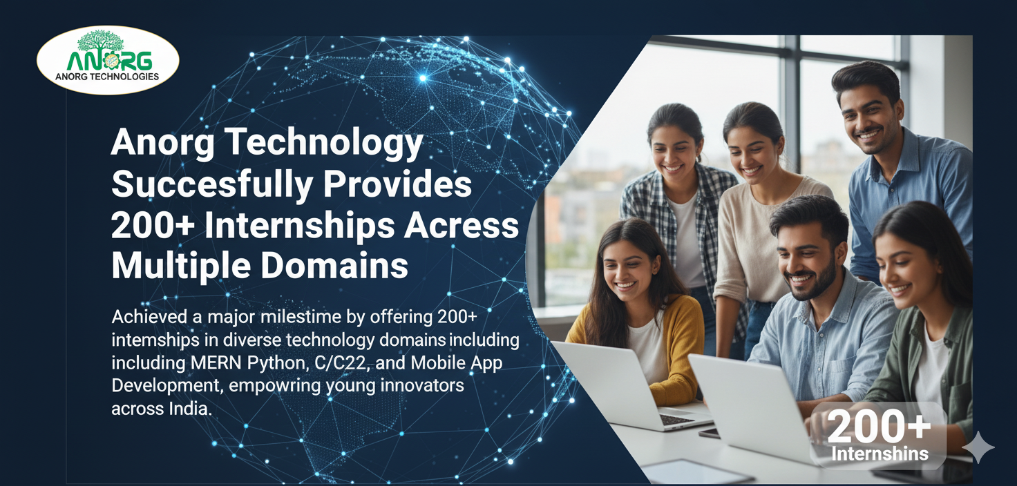 ANORG Technology Successfully Provides Internship Opportunities to 200+ Students Across Multiple Domains