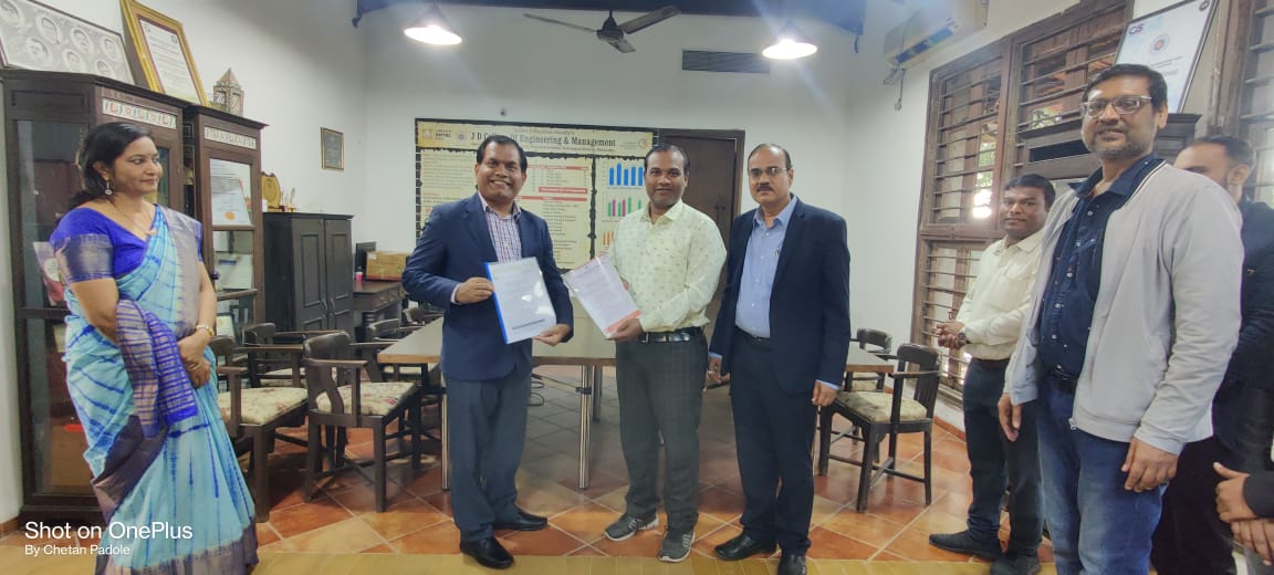 MoU with JD College of Engineering and Management, Nagpur (MH)